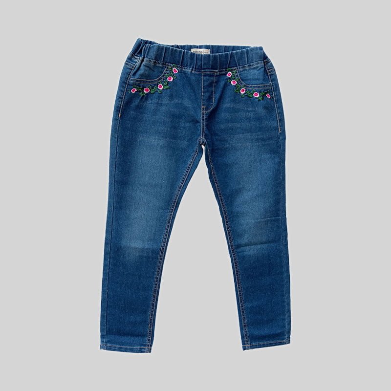 Kids maong pants /Soft Denim Leggings Jeans Embroided Denim Pants